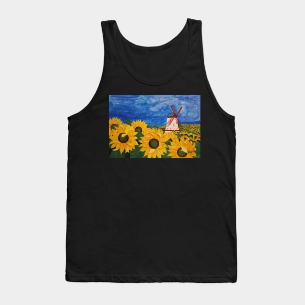 sunflowers Tank Top by jleopold